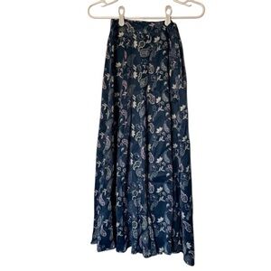 Downeast Paisley Floral Full A-Line Skirt Women’s Size XS NWOT